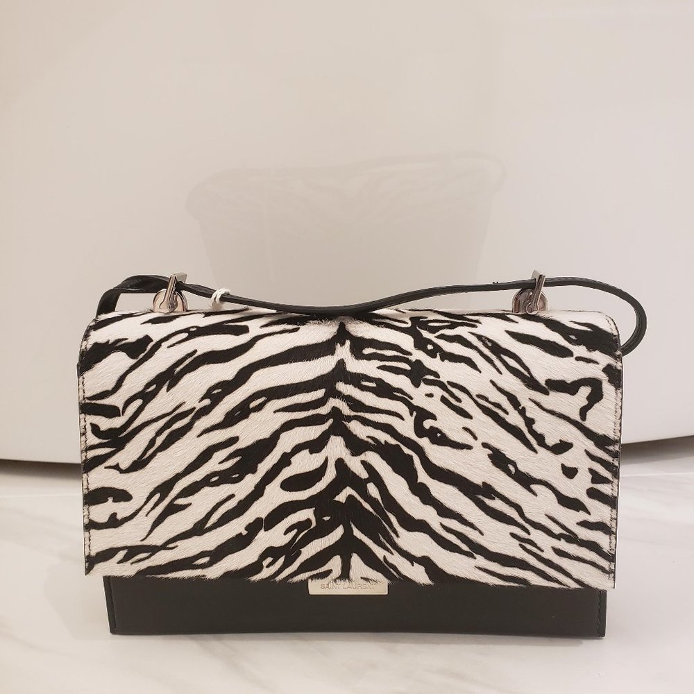 Yves Saint Laurent Babylone Zebra Print Crossbody Bag